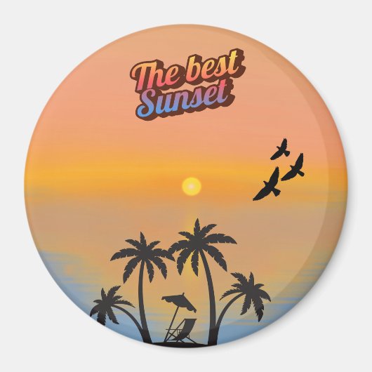 Bester Sonnenuntergang Magnet (Vorne)