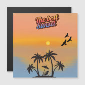 Bester Sonnenuntergang Magnetkarte (Vorne/Hinten)