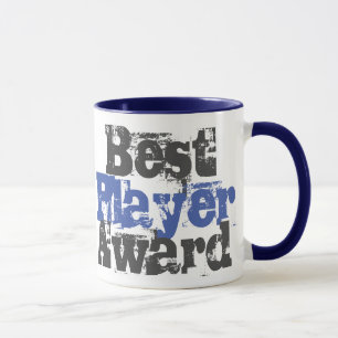 Bester Spieler-Preis in Blau und Grau Tasse