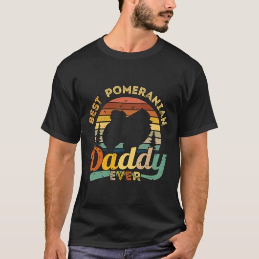 Bester Spitz Daddy je Retro Vintag T-Shirt (Vorderseite)