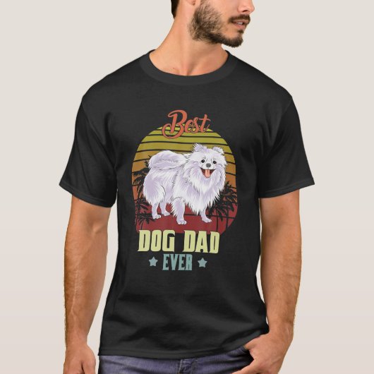 Bester Spitz Vater je Daddy Dog Lover Eigentümer T-Shirt (Vorderseite)