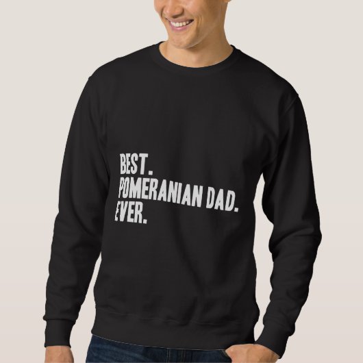 Bester Spitz Vater je Funny Pet Hund Sweatshirt (Vorderseite)