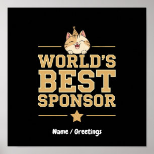 Bester Sponsor Aller Zeiten Freiwillige Lebensmitt Poster