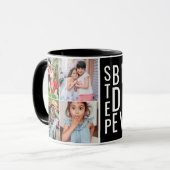 Bester Step-Vater je 6 FotoCollage Personalisiert Tasse (Vorderseite Links)