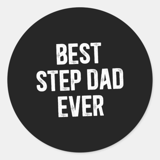 Bester Step-Vater je Bester Stepdad je Runder Aufkleber (Vorderseite)