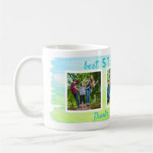 Bester Stepdad je 3 Foto Pinselstrich Kaffeetasse (Links)