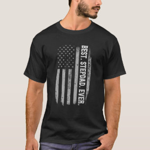 Bester Stepdad je Vintager amerikanischer Flaggenv T-Shirt