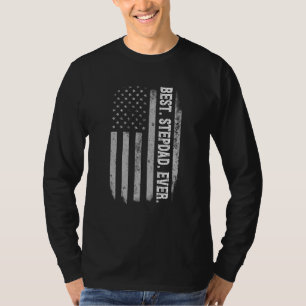 Bester Stepdad je Vintager amerikanischer Flaggenv T-Shirt