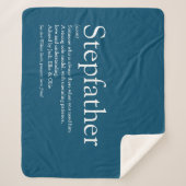 Bester Stepfather Stepdad je Definition Spaß blau Sherpadecke (Vorderseite)