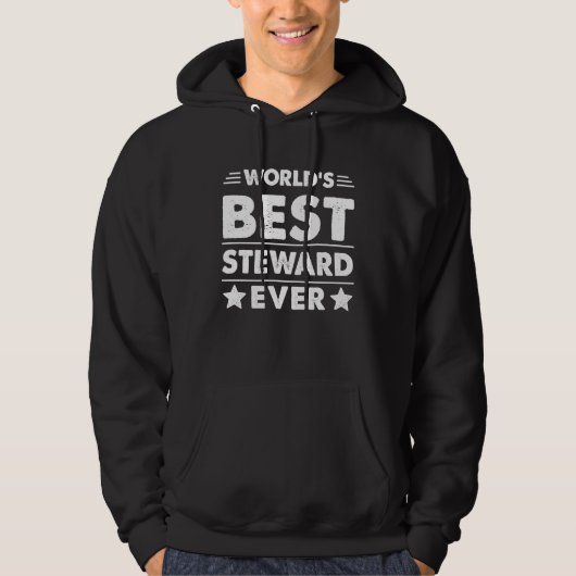 Bester Steward der Welt Aller Zeiten Hoodie (Vorderseite)