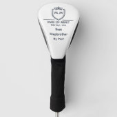 Bester Stiefbruder Monogramm Anfangsbuchstaben Man Golf Headcover (Vorderseite)
