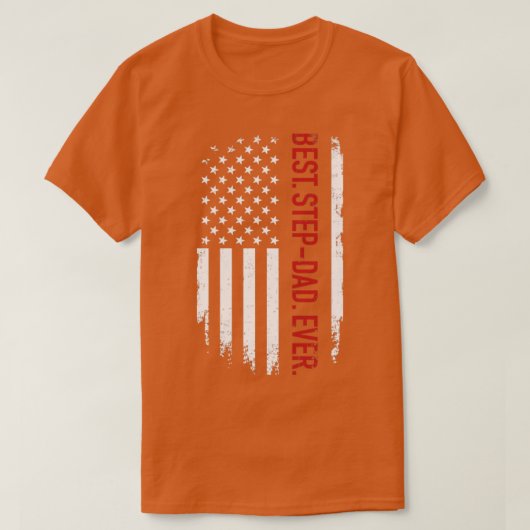 Bester Stiefpapa mit unserer amerikanischen Flagge T-Shirt (Design vorne)