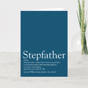 Bester Stiefvater der Welt, Definition Stiefvater Karte