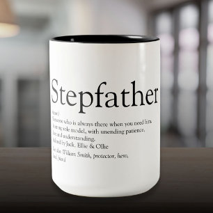 Bester Stiefvater der Welt Definition Zweifarbige Tasse