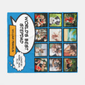 Bester Stiefvater der Welt, Stiefvater 12 Foto-Spa Fleecedecke (Vorderseite (Horizontal))