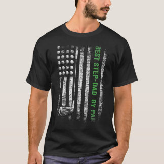 Bester Stiefvater durch Par zum Vatertag Golf-Lieb T-Shirt