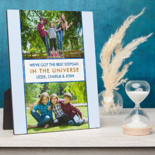 Bester Stiefvater im Universum Personalisiert 2 Fo Fotoplatte