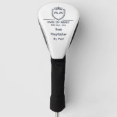 Bester Stiefvater Monogramm Anfangsbuchstaben Mann Golf Headcover (Vorderseite)
