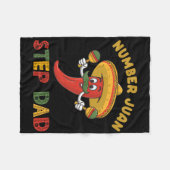 Bester Stiefvater Nummer Eins Vatertag Mexikanisch Fleecedecke (Vorderseite (Horizontal))