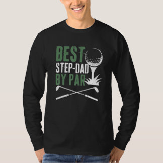 Bester Stiefvater Par Vater Vatertag Golf Vater T-Shirt