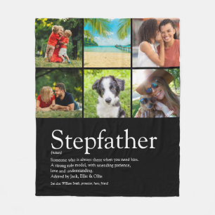 Bester Stiefvater Stiefpapa moderne Fotocollage Fleecedecke