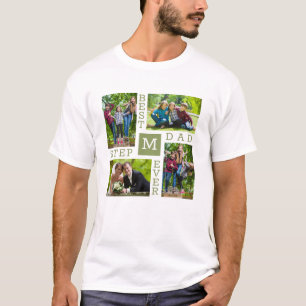 Bester Stiefvater überhaupt 4 Foto-Collage T-Shirt