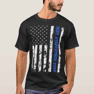 Bester Stiefvater überhaupt US Vintage-Flagge Patr T-Shirt