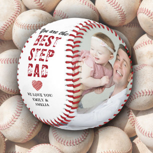 Bester Stiefvater Vatertag 2 Foto-Collage Baseball