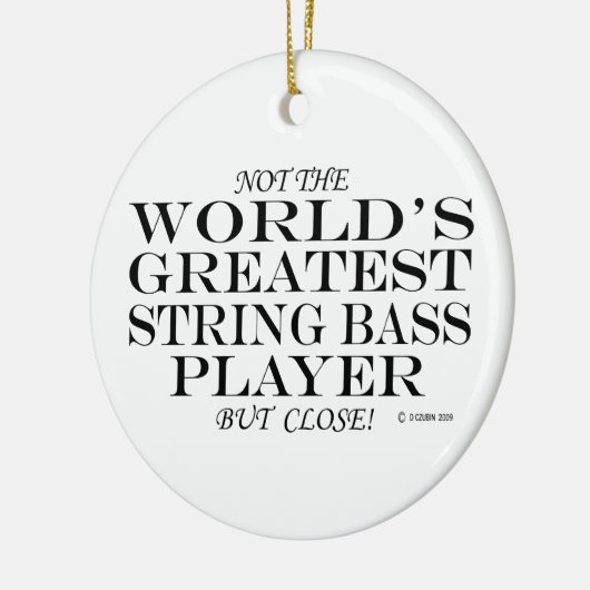 Bester String Bass Player Nahe Keramik Ornament (Links)