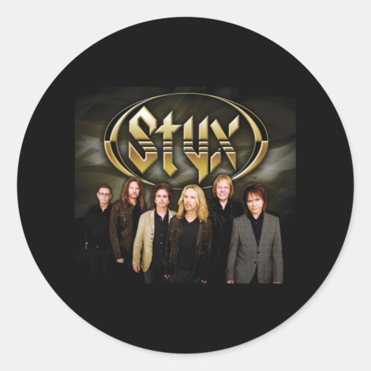 Bester STYX Band Retro 80er Style für Fans Runder Aufkleber (Vorderseite)