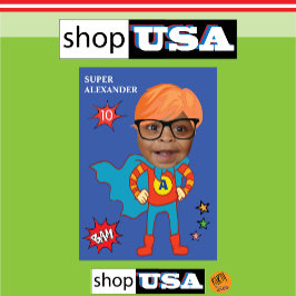 Bester Superheld-Spaß mit Kinderbild Einladung