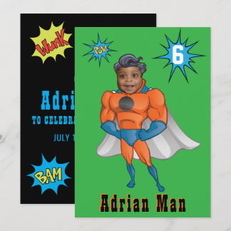 Bester Superhelden Phantastisches Comic Geburtstag Einladung