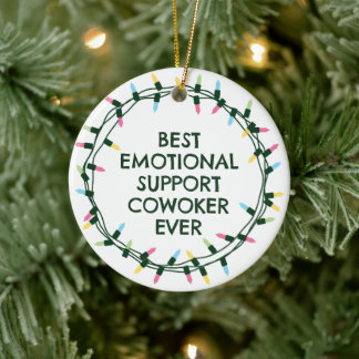 Bester Support-Cowoker für alle Zeiten Keramik Ornament