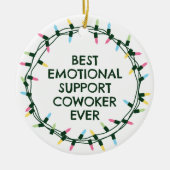 Bester Support-Cowoker für alle Zeiten Keramik Ornament (Vorne)