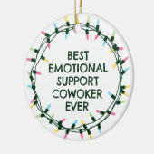 Bester Support-Cowoker für alle Zeiten Keramik Ornament (Links)