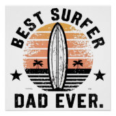 Bester Surfer-Vater je Poster (Vorderseite)