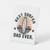 Bester Surfer-Vater je Sockelschild (Vorderseite)