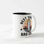 Bester Surfer-Vater je Zweifarbige Tasse (VorderseiteRechts)