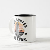 Bester Surfer-Vater je Zweifarbige Tasse (Vorderseite Links)