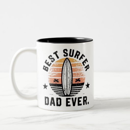 Bester Surfer-Vater je Zweifarbige Tasse (Links)