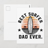 Bester Surfer-Vater überhaupt Postkarte (Vorne/Hinten)