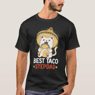 Bester Taco-Stiefvater mit einer Katze zum Vaterta T-Shirt