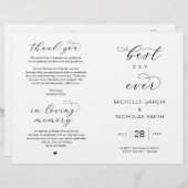 Bester Tag für Tag, faltbare Hochzeitsprogramme (Vorne/Hinten)