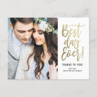 Bester Tag je EDITABLE FARBE Danke Postcard