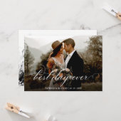 Bester Tag je Elegante Hochzeit Danke Foto Karte (Vorderseite/Rückseite Beispiel)