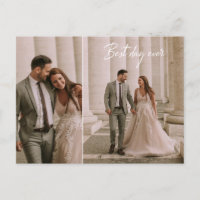 Bester Tag je Hochzeit Foto Collage Vielen Dank