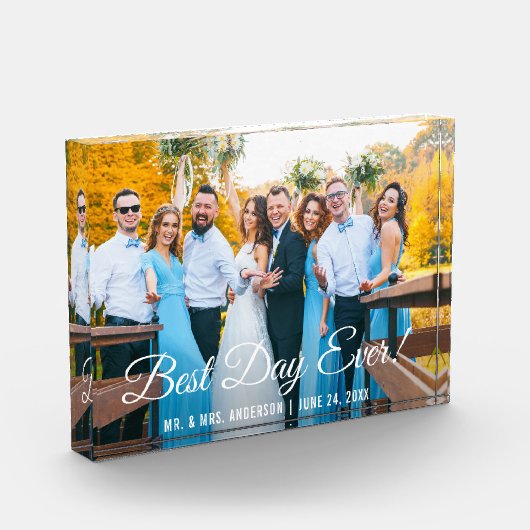 Bester Tag je Hochzeitstag Foto blockweit (Links)