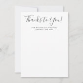 Bester Tag je Moderne Hochzeit Vielen Dank Ankündigung (Rückseite)