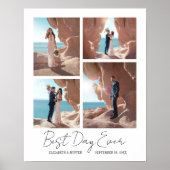 Bester Tag je Neuauflage Hochzeit 4 FotoCollage Poster (Vorne)