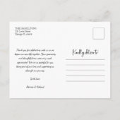 Bester Tag je Niedliche Hochzeit Danke Foto Postkarte (Rückseite)